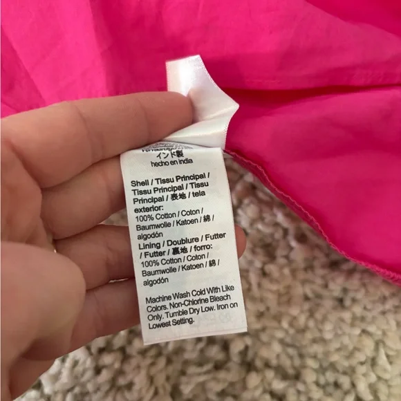 NWT J. Crew Pink Tiered Ruffle Sleeve Poplin Midi Sundress Dress Medium Tall - Picture 12 of 13